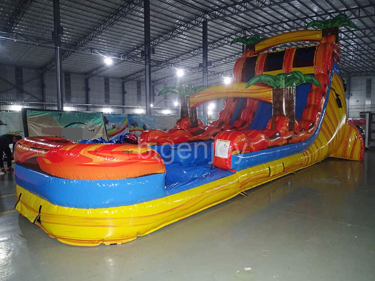 Fiesta Fire Double lane hippo inflatable water slide inflatable slide playground