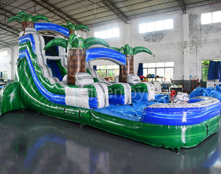 15ft palms double water slide for adult and kids backyard water slide inflatable