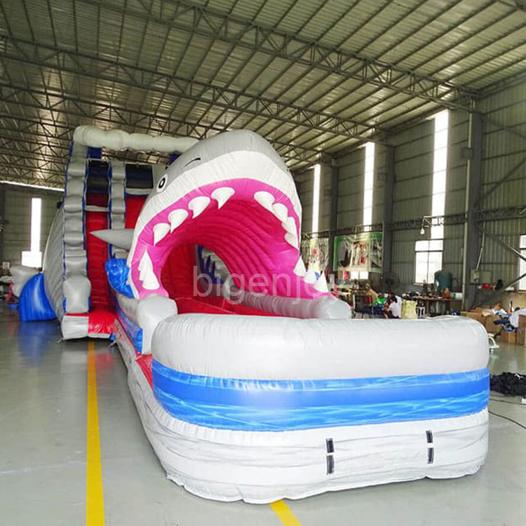 19ft 2 Piece Jaws Hybrid Shark Inflatable Slide Inflatable Slip N Slide