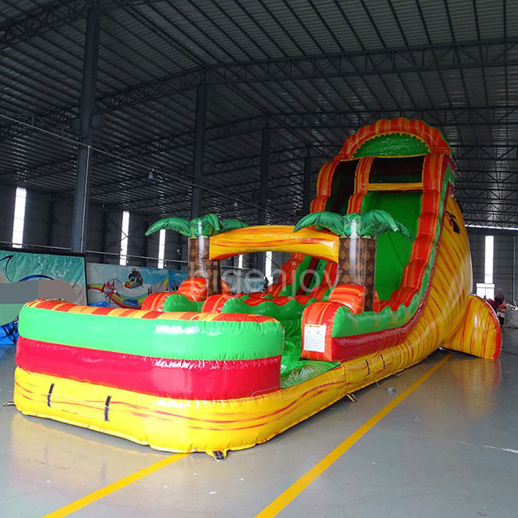 22ft single tropical inflatable slip n slide adult inflatable water slide
