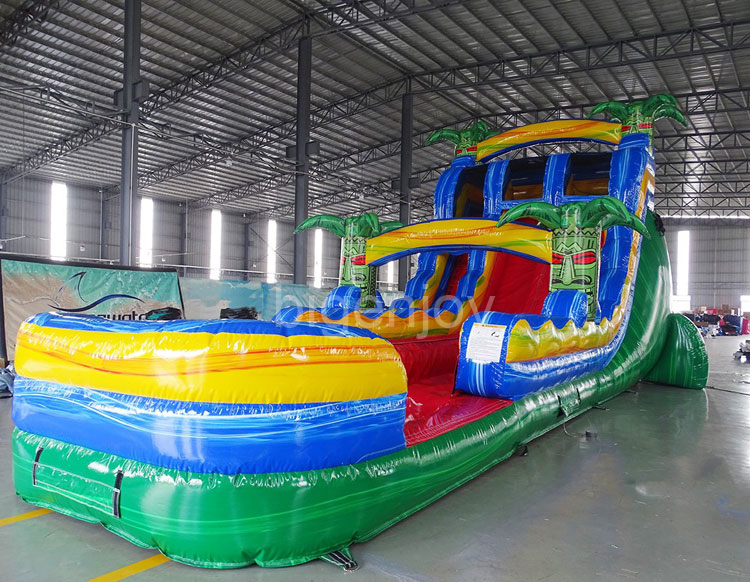 18ft reggae hybrid palms big inflatable blow up slide Inflatable Slide For Sale