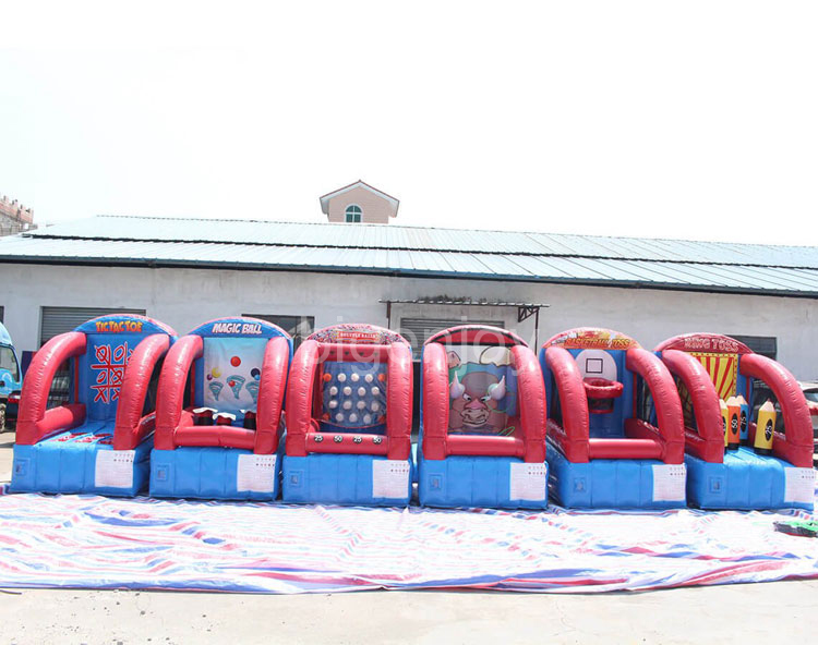 6 in 1 commercial inflatable adult giant outdoor sports inflatable carnival games for kids