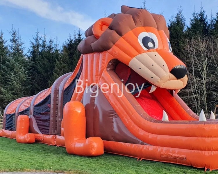 Jaw Dropping Lion Obstacle Course inflatable obstacle course games for adults
