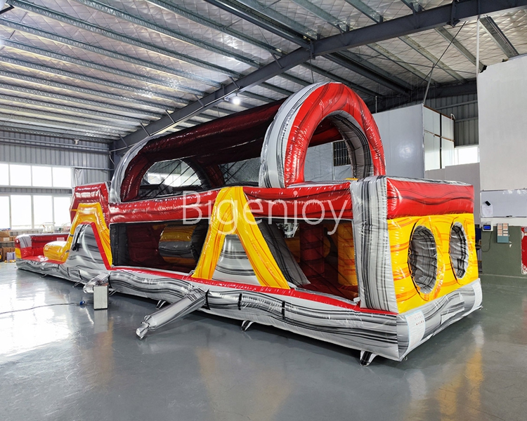 Challenge Inflatable Obstacle Course With Water Slide Challenges Adult Inflatable Party Game