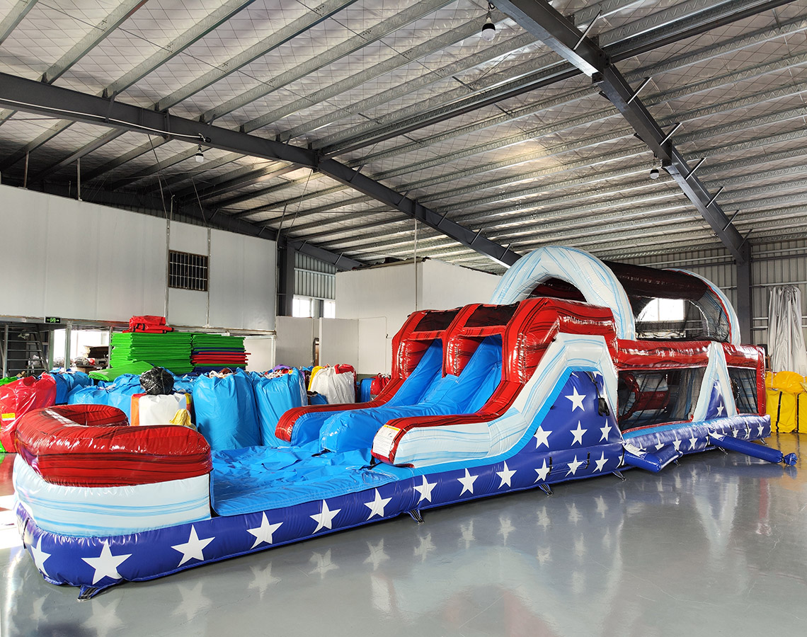 slide inflatable obstacle course commercial Amercia inflatable obstacle course