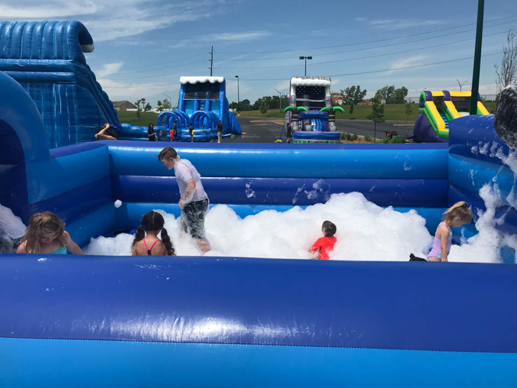 large Foam Dance Pit kids dance party inflatable soap bubble foam dance pit