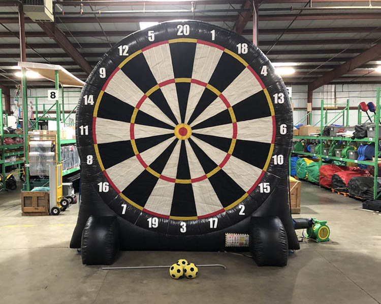 Giant inflatable soccer Dart Board inflatable carnival football sticky ball equipment game