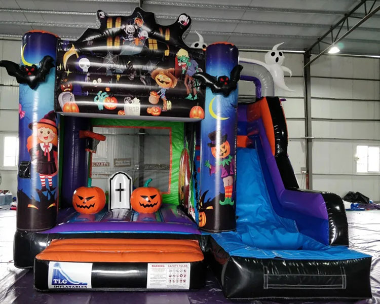 castle inflatable slide Halloween Bounce House with Slide