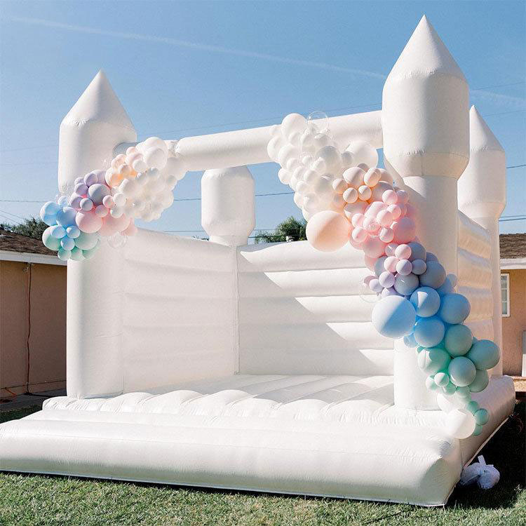 bounce house for wedding White Gorgeous Inflatable Wedding Bouncer