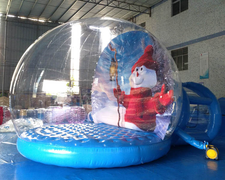 Giant Inflatable Snow Globe Photo Booth Inflatable Christmas Snow Globe Tent With Blowing Snow