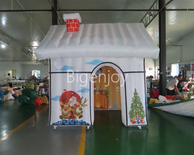 10'x10'x10'christmas Inflatable Tent Inflatable Santa House Christmas Decoration