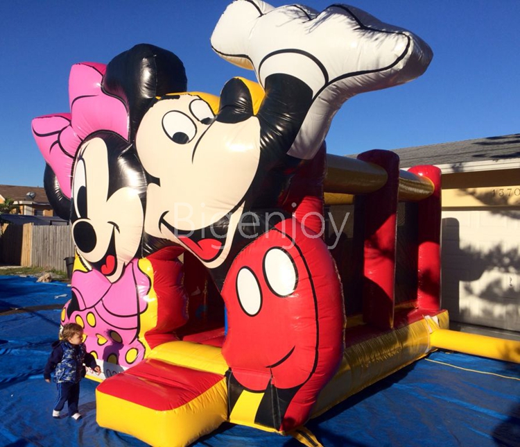 Mickey Mouse Bounce House OEM Lagre Mickey Mouse Inflatable Bouncing House With Logo Printing