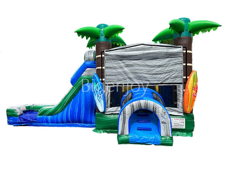 jumping castle commercial slide Tiki Bounce Slide Water Combo