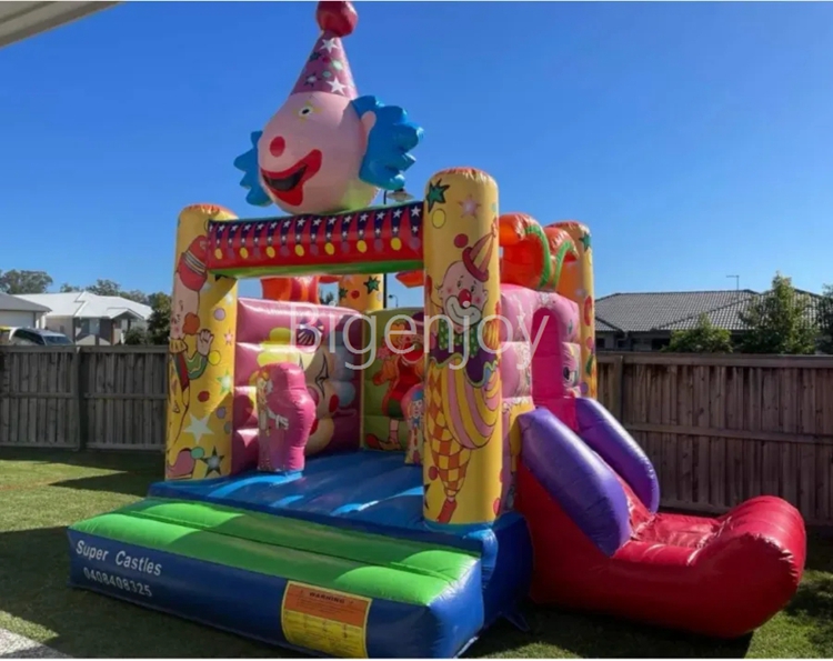 Clown Castle Inflatable With Slide Clown Mini Inflatable Bouncer