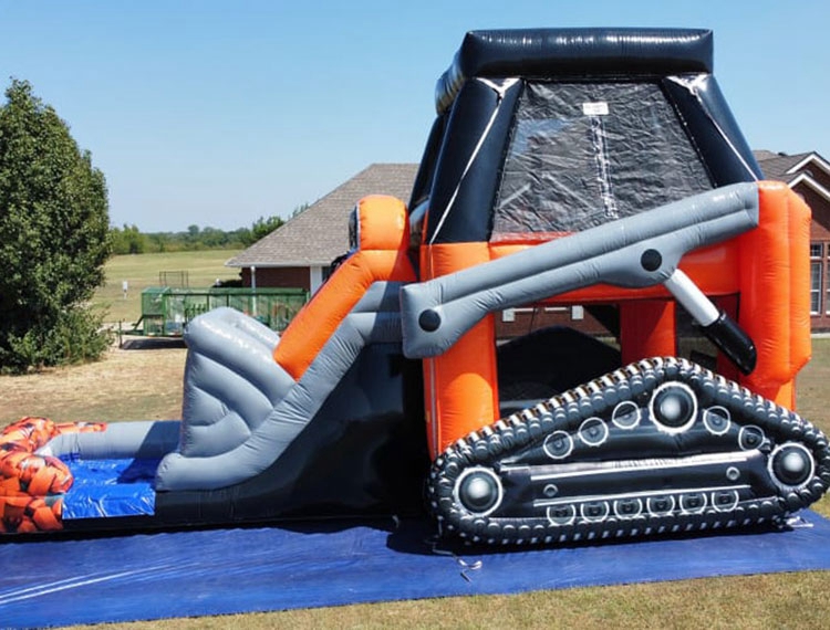 inflatable monster truck slides Skid Loader Bounce house monster truck slide for sale