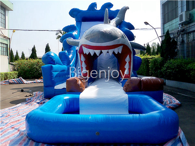 Shark Inflatable Slide Inflatable Slides With Pool
