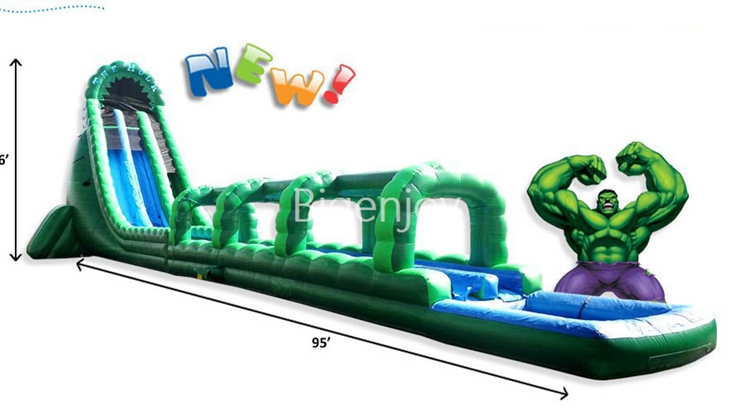 Biggest Waterslide For Children Adult Size Hulk Inflatable Water Slide With Swimming Pool