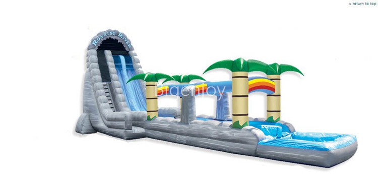 Roaring rapids water slides with pool inflatable obstacle course bounce house waterslides