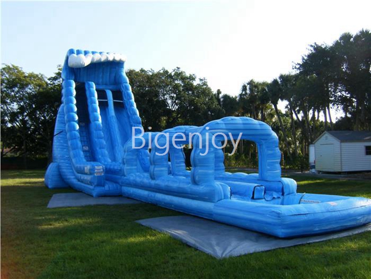 giant water slide inflatable for adult Tsunami 30 foot tall 2 lane Water Slide