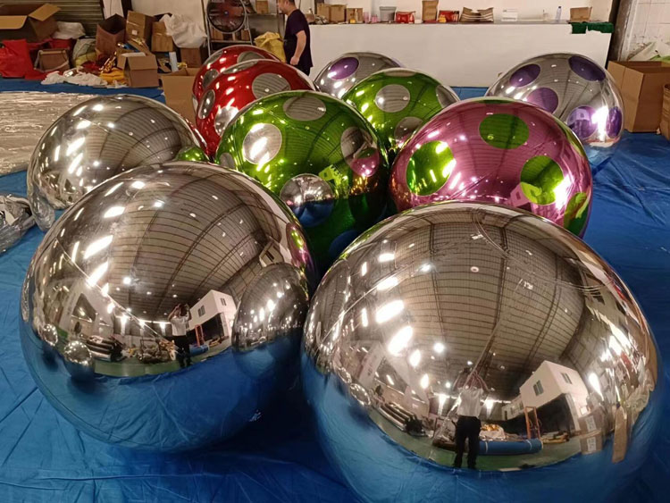 Inflatable Mirror Ball Giant Event Decoration PVC Floating Sphere Mirror Balloon Disco Shinny