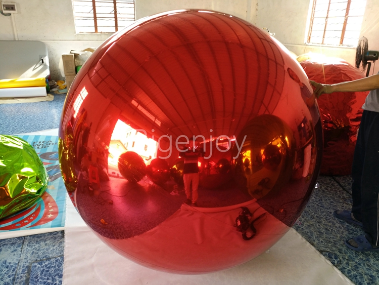 giant inflatable decoration silver green colorful inflatable mirror disco ball for event