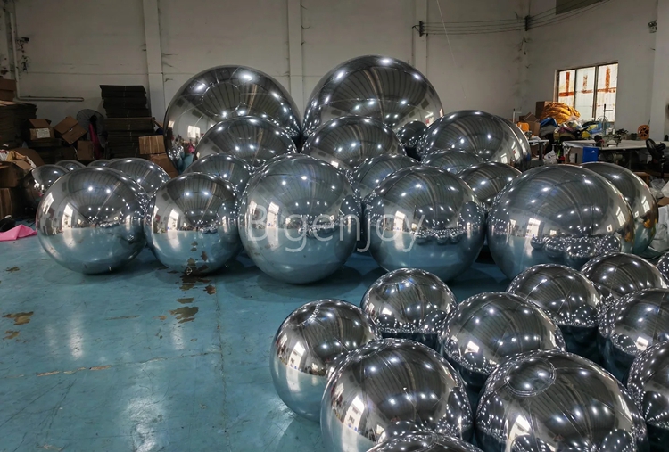 PVC Inflatable Mirror Ball sealed gold silver ball big shiny ball