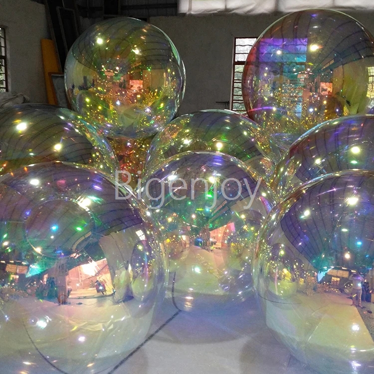 PVC Inflatable Mirror Balls Wedding Stage Decoration Large Giant Laser Inflatable Mirror Ball