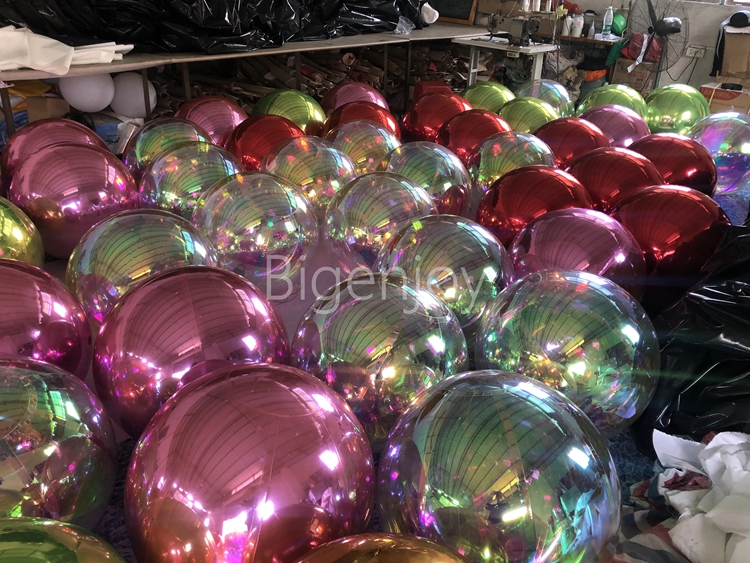 Inflatable Mirror Ball Wholesale Giant Event Decoration PVC Floating Sphere Mirror Balloon