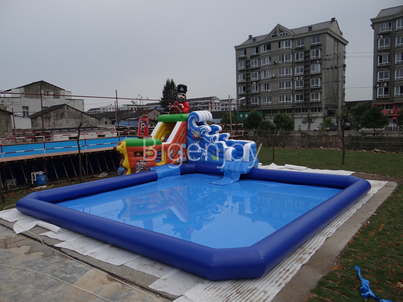 pirate Inflatable Pool With A Slide water park inflatable