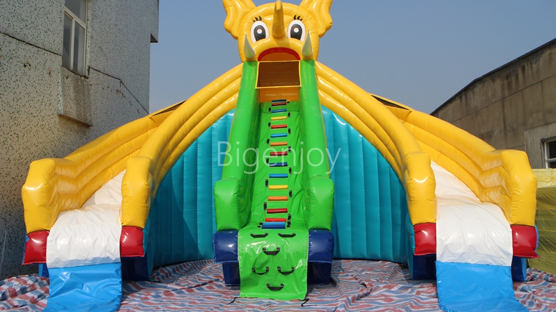 Elephant Funzy Inflatable Theme Park Inflable Water Slide For Water Pool Park