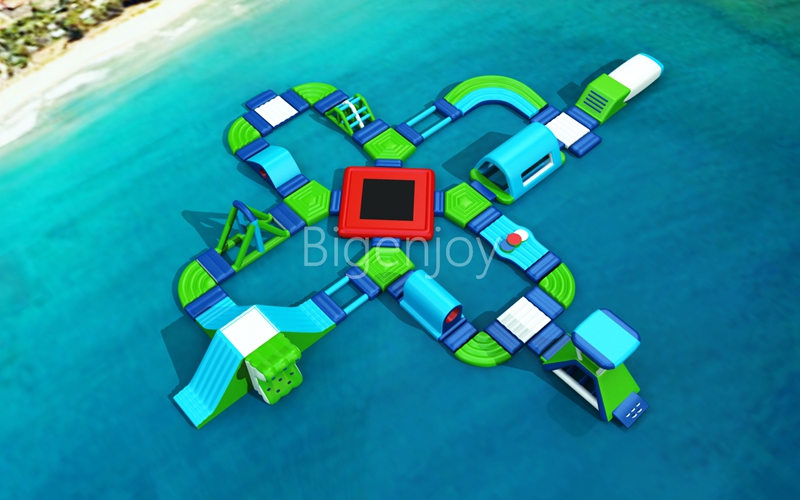 Inflatable Water Park For Lake Swimming Pool Park Customized Inflatable Floating Water Park