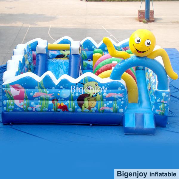 Inflatable Indoor Park fun city inflatable wavelike wall cute octopus fun city