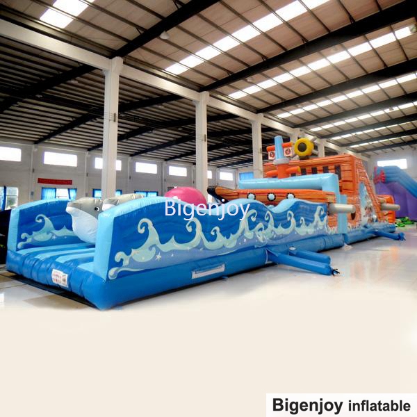 inflatable fun city inflatable Two in one pirate boat fun city inflatable fun land for kids 