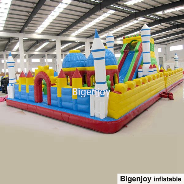 Giant Inflatable Theme Park inflatable space castle fun city inflatable fun land for kids