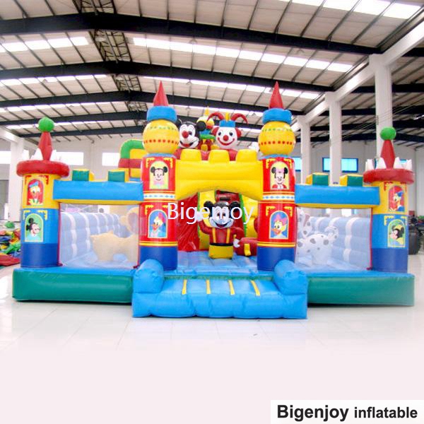 Mickey Mouse Inflatable Fun City Disney Inflatable Amusement Park Inflatable Fun Land