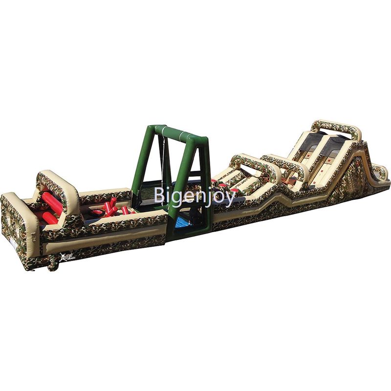 camouflage inflatable military obstacle course large inflatable boot camp obstacle course