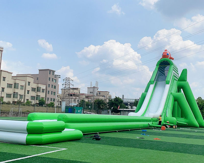Giant Adult Inflatable Water Slide With Pool Double Ride The City Giant Water Slide Inflatable Slide The City