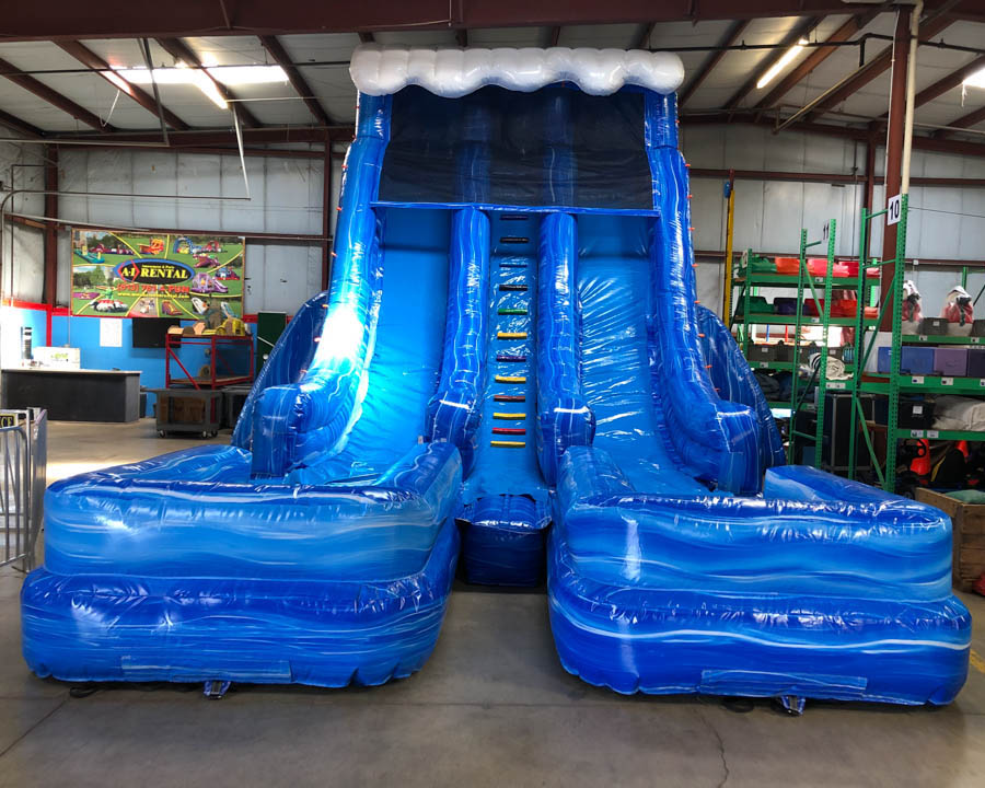 Giant Inflatable Pool Slide For Sale Riptide Slide Dual Lane Inflatable Water Slide With Pool Jumping Castle