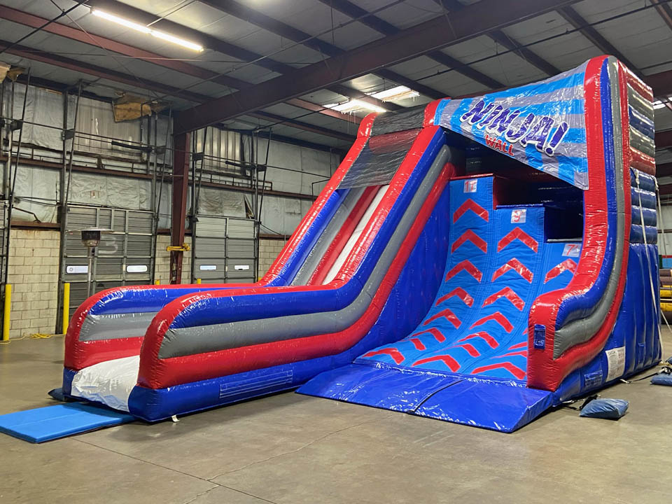 Ninja Wall commercial inflatable water slide for kids adults