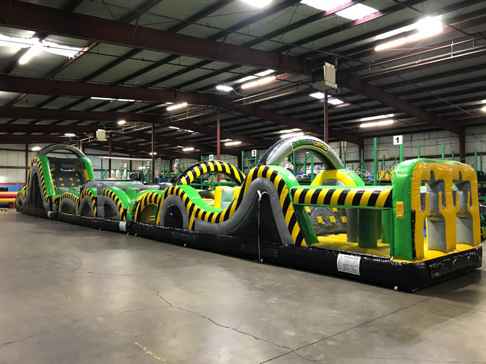 Caution Course Inflatable Obstacle Course Giant Inflatable Theme Park