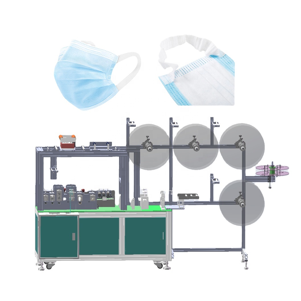 Wide ear loop tie on face mask  making automatic disposable face mask production machine | Face Mask Making Machine